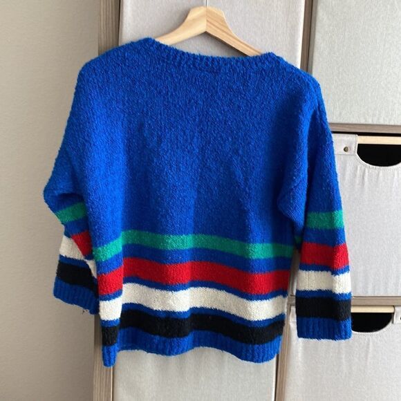Vintage 1980s Beldoch Popper striped sweater fisherman core - Picture 4 of 4